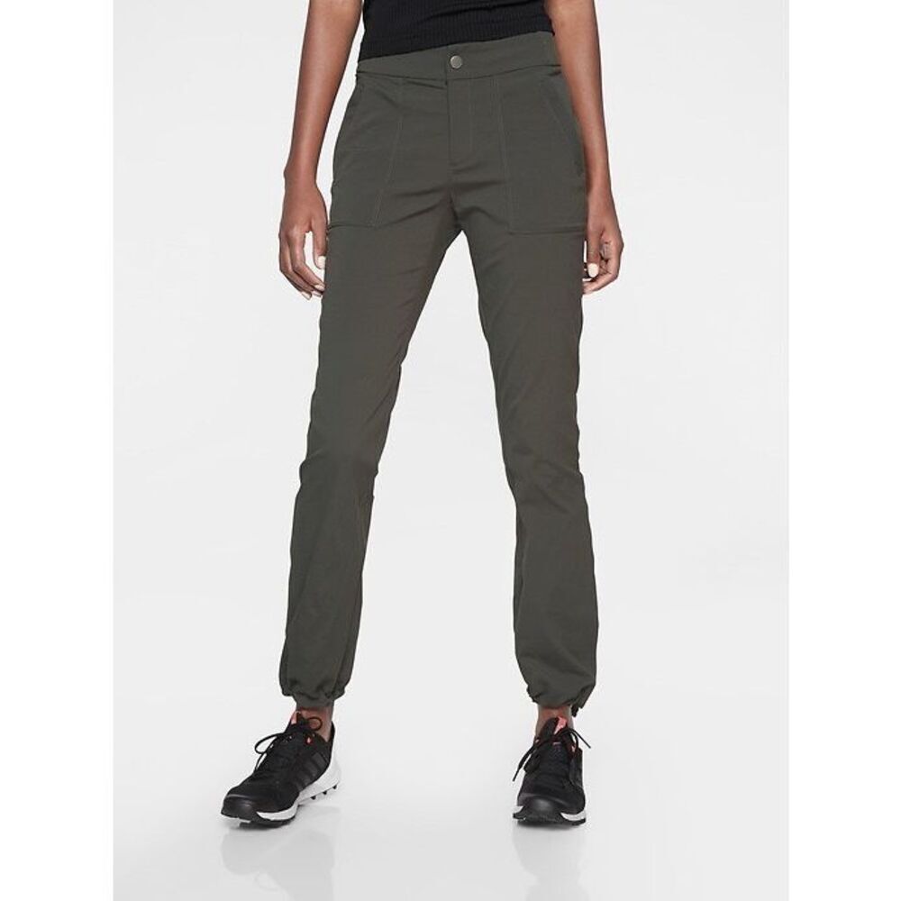 ATHLETA Trekkie Hiking North Jogger Sz 10 Mountain Olive